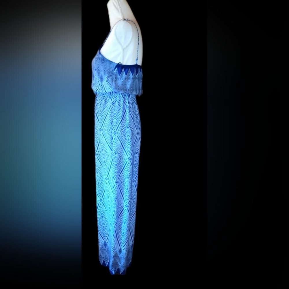 Blue Patterned Jumpsuit - Picture 8 of 10